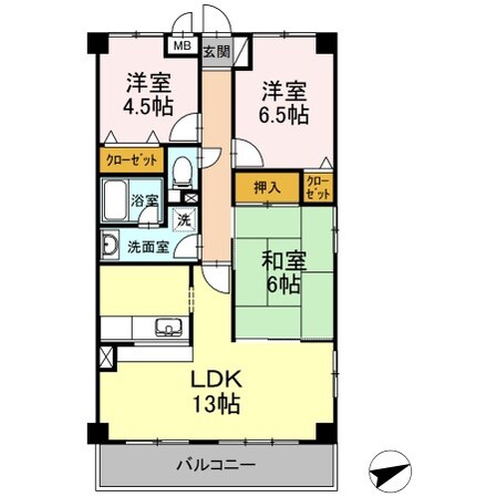 伊勢若松駅 徒歩3分 3階の物件間取画像